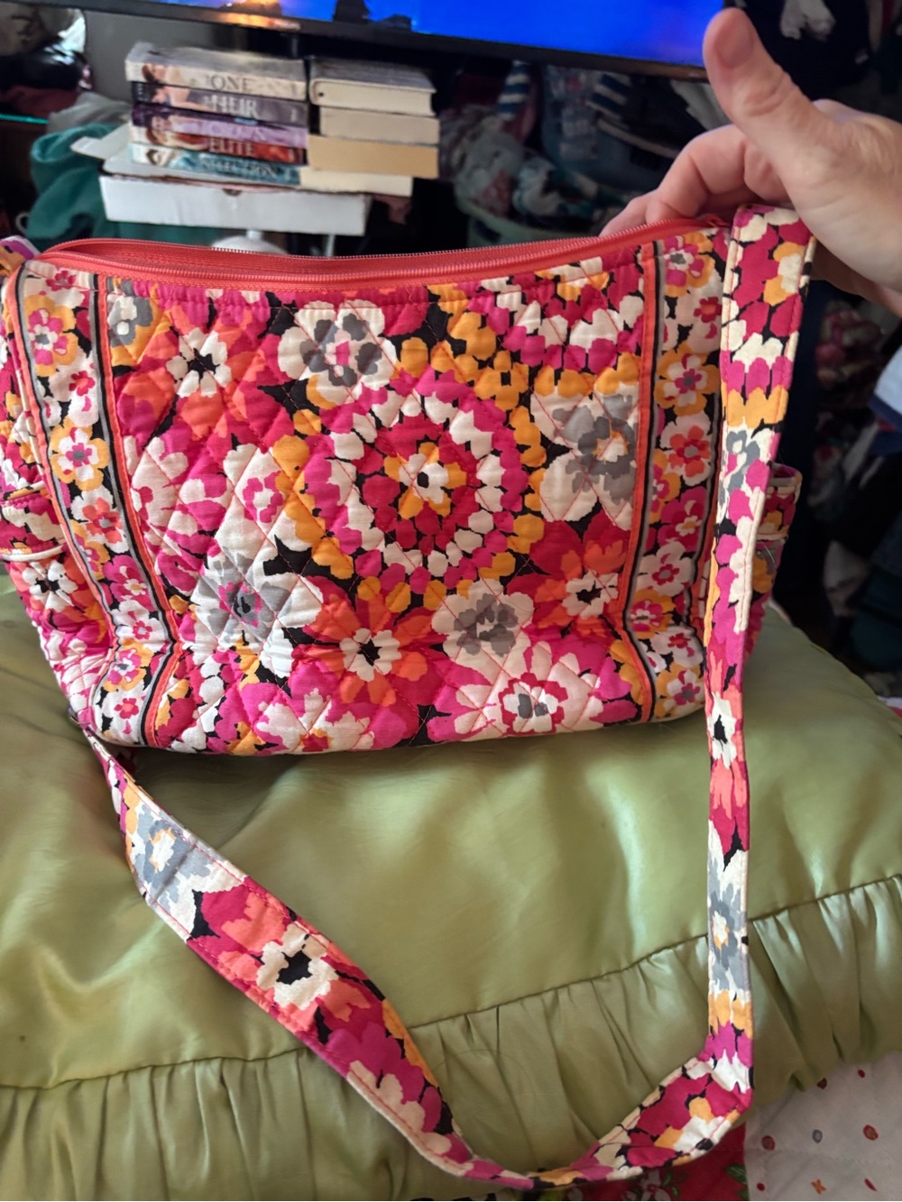 Vera Bradley Pink Multi Floral Quilted Crossbody